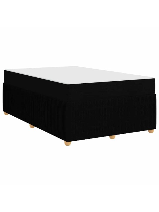 Gultas rāmis ar matraci ar matraci melna 120 x 190 cm audums