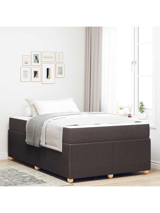 Gultas rāmis ar matraci tumši brūna 120 x 190 cm audums