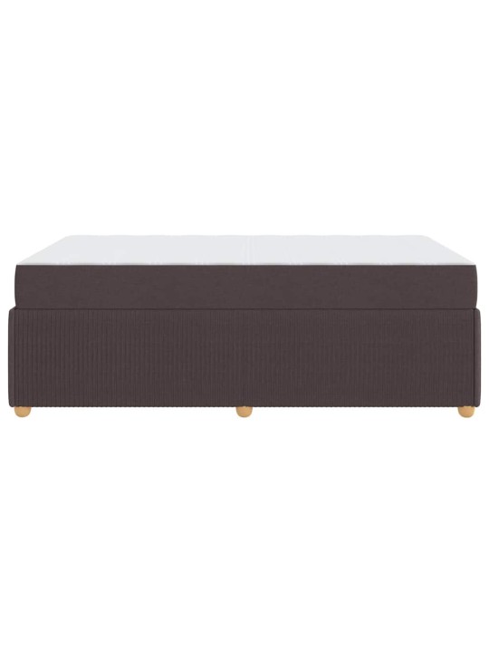 Gultas rāmis ar matraci tumši brūna 120 x 190 cm audums