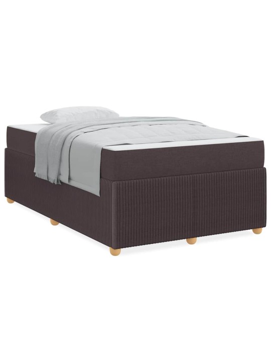 Gultas rāmis ar matraci tumši brūna 120 x 190 cm audums
