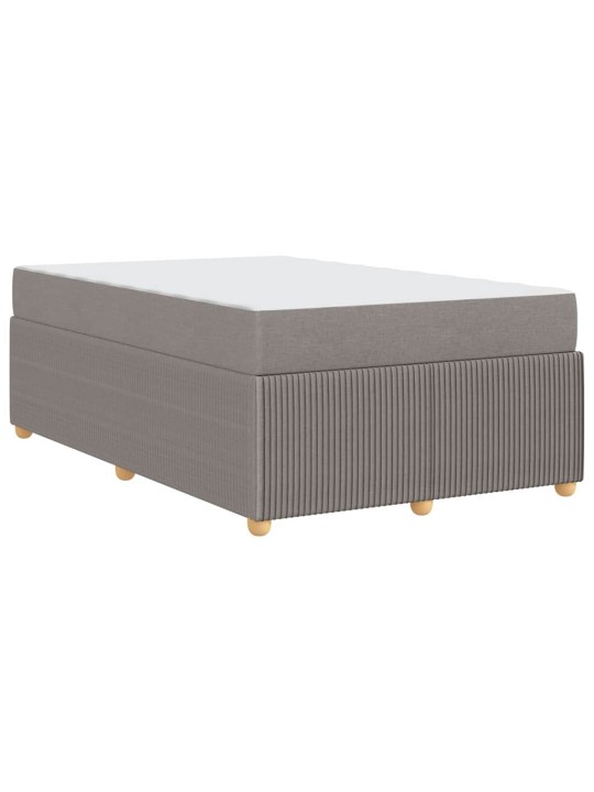 Gultas rāmis ar matraci pelēkbrūna 120 x 190 cm audums