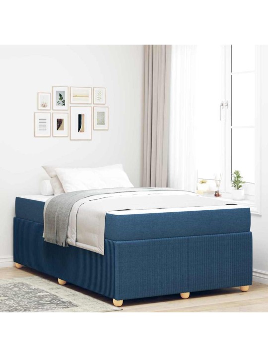 Gultas rāmis ar matraci ar matraci zila 120 x 190 cm audums