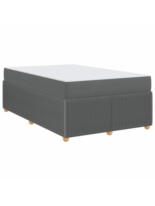 Gultas rāmis ar matraci tumši pelēka 120 x 200 cm audums