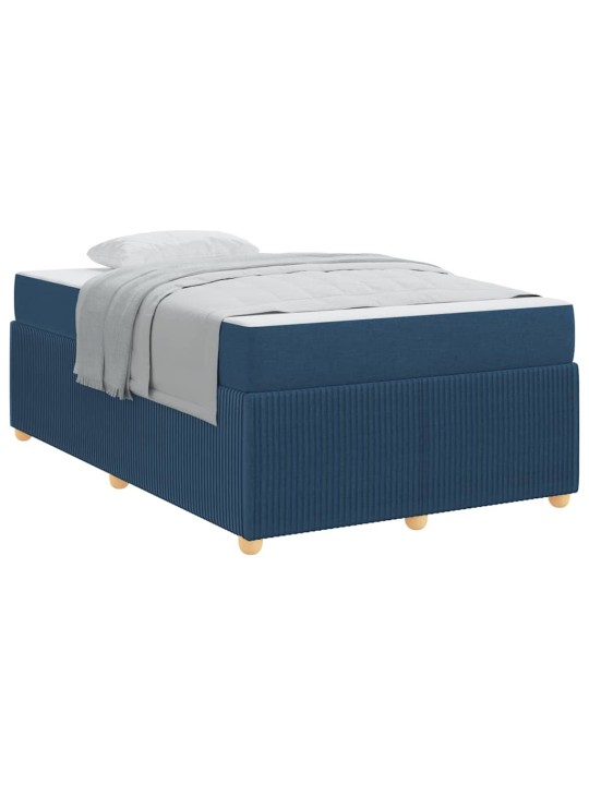 Gultas rāmis ar matraci ar matraci zila 120 x 200 cm audums