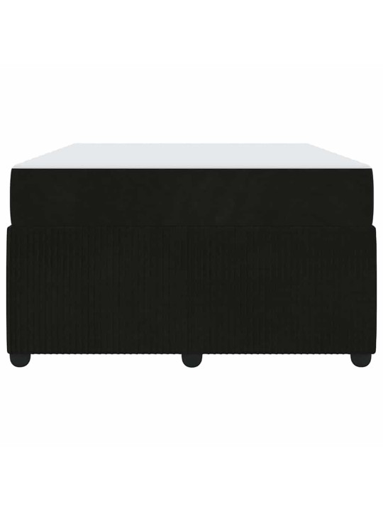 Gultas rāmis ar matraci ar matraci melna 120 x 200 cm samts