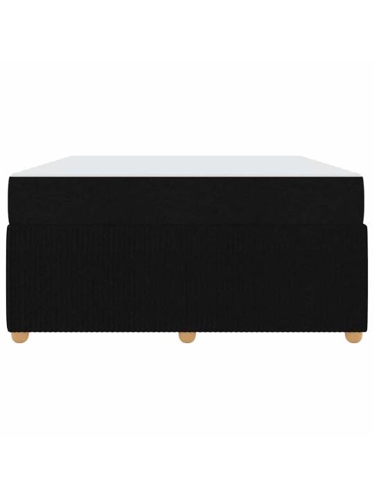 Gultas rāmis ar matraci ar matraci melna 140 x 200 cm audums