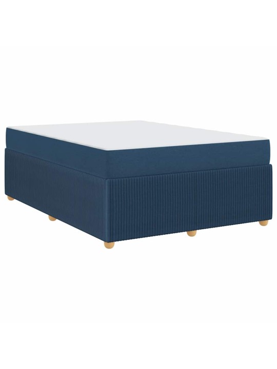 Gultas rāmis ar matraci ar matraci zila 140 x 200 cm audums