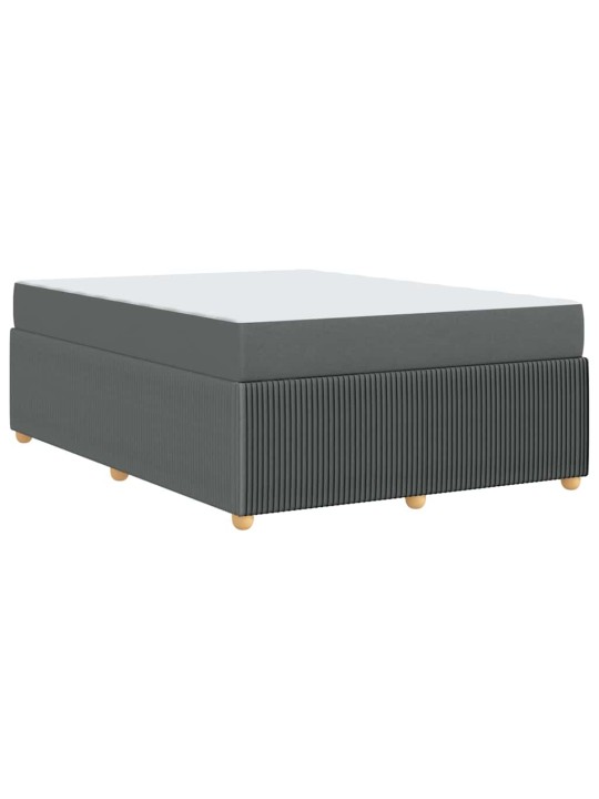 Gultas rāmis ar matraci tumši pelēka 160 x 200 cm audums