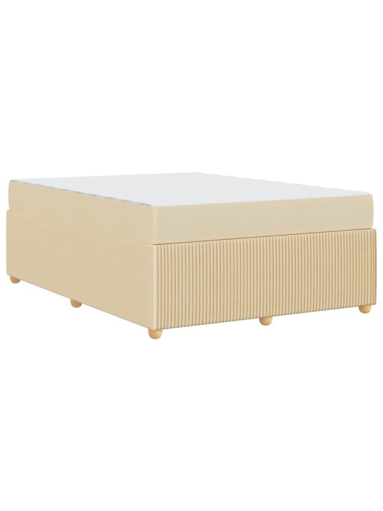 Gultas rāmis ar matraci krēmkrāsa 160 x 200 cm audums