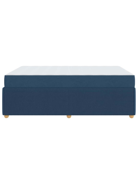 Gultas rāmis ar matraci ar matraci zila 160 x 200 cm audums