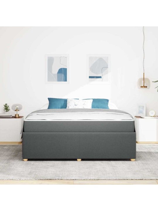 Gultas rāmis ar matraci tumši pelēka 180 x 200 cm audums
