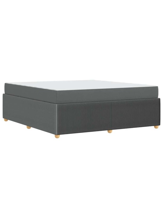 Gultas rāmis ar matraci tumši pelēka 180 x 200 cm audums