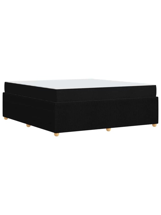 Gultas rāmis ar matraci ar matraci melna 180 x 200 cm audums
