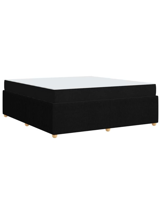 Gultas rāmis ar matraci ar matraci melna 180 x 200 cm audums
