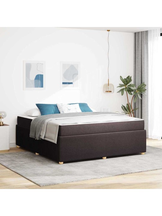 Gultas rāmis ar matraci tumši brūna 180 x 200 cm audums