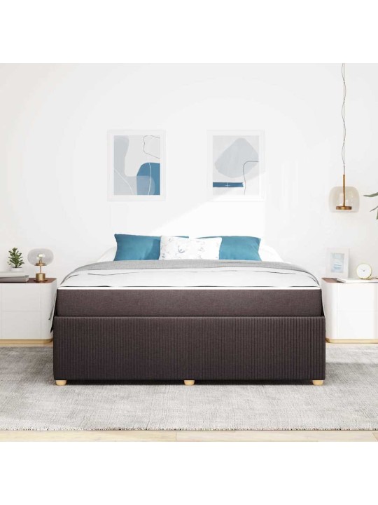 Gultas rāmis ar matraci tumši brūna 180 x 200 cm audums