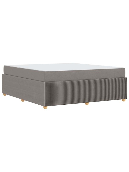 Gultas rāmis ar matraci pelēkbrūna 180 x 200 cm audums