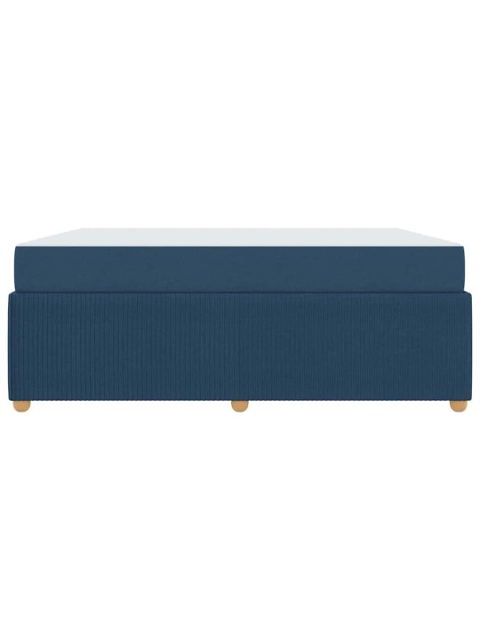 Gultas rāmis ar matraci ar matraci zila 180 x 200 cm audums