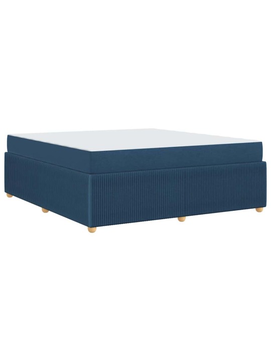 Gultas rāmis ar matraci ar matraci zila 180 x 200 cm audums