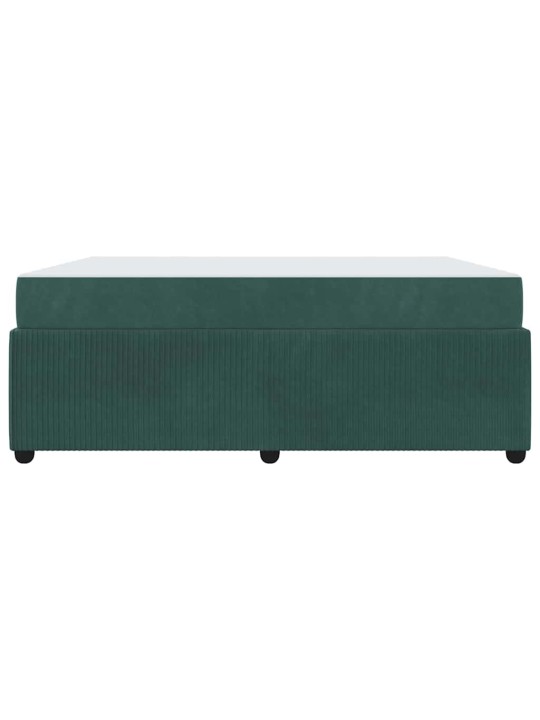 Gultas rāmis ar matraci tumši zaļa 180 x 200 cm samts