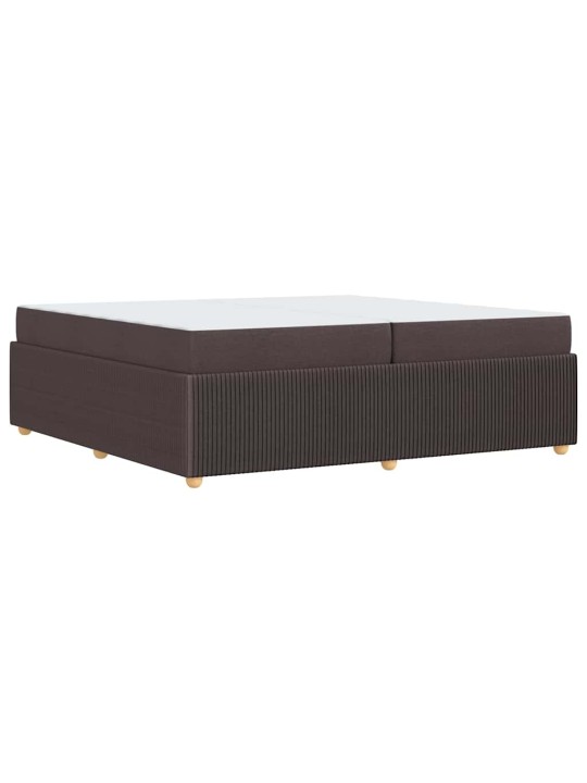Gultas rāmis ar matraci tumši brūna 200 x 200 cm audums