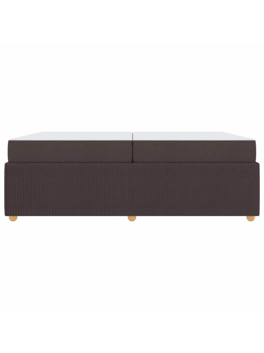 Gultas rāmis ar matraci tumši brūna 200 x 200 cm audums