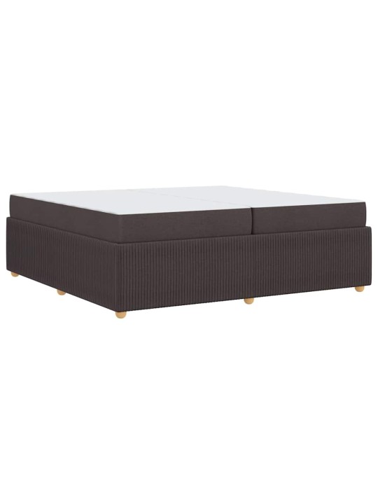 Gultas rāmis ar matraci tumši brūna 200 x 200 cm audums