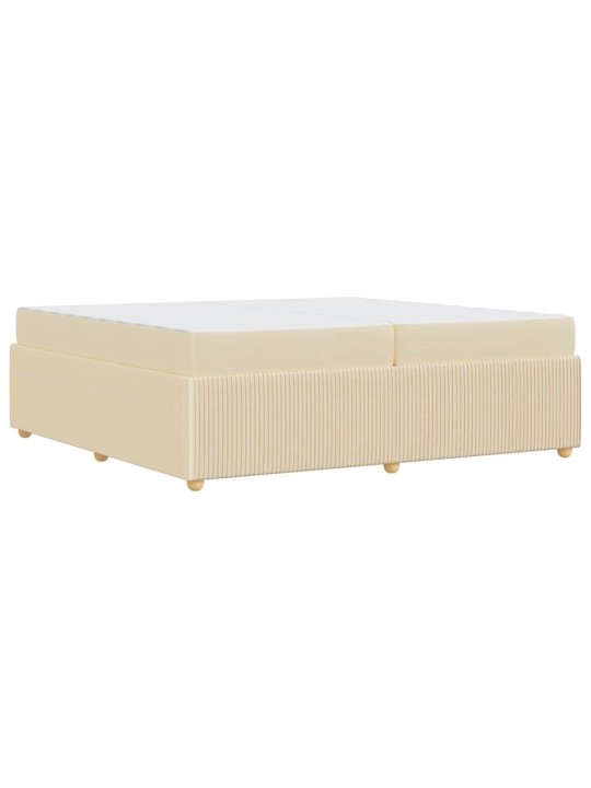 Gultas rāmis ar matraci krēmkrāsa 200 x 200 cm audums
