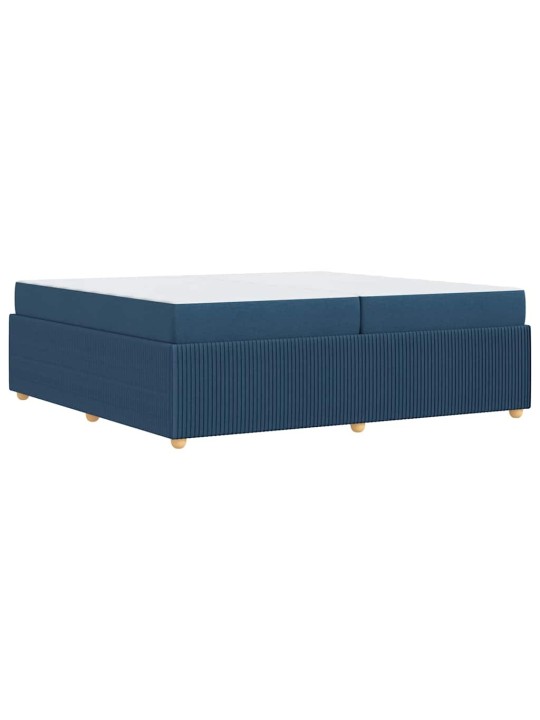 Gultas rāmis ar matraci ar matraci zila 200 x 200 cm audums