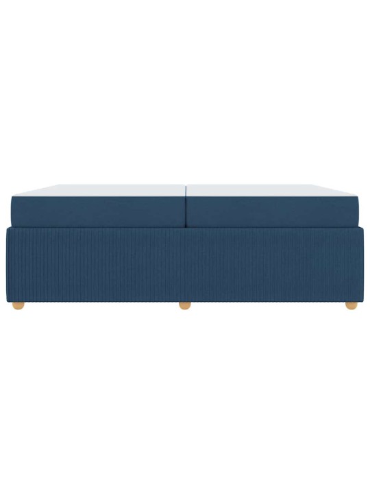 Gultas rāmis ar matraci ar matraci zila 200 x 200 cm audums