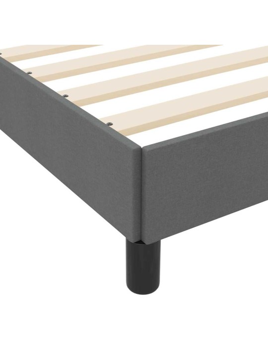Kastītes atsperu gulta tumši pelēka 80 x 200 cm audums