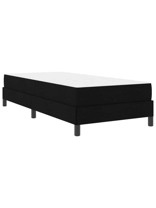 Kastītes atsperu gulta ar matraci melna 80 x 200 cm audums