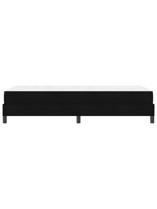 Kastītes atsperu gulta ar matraci melna 80 x 200 cm audums