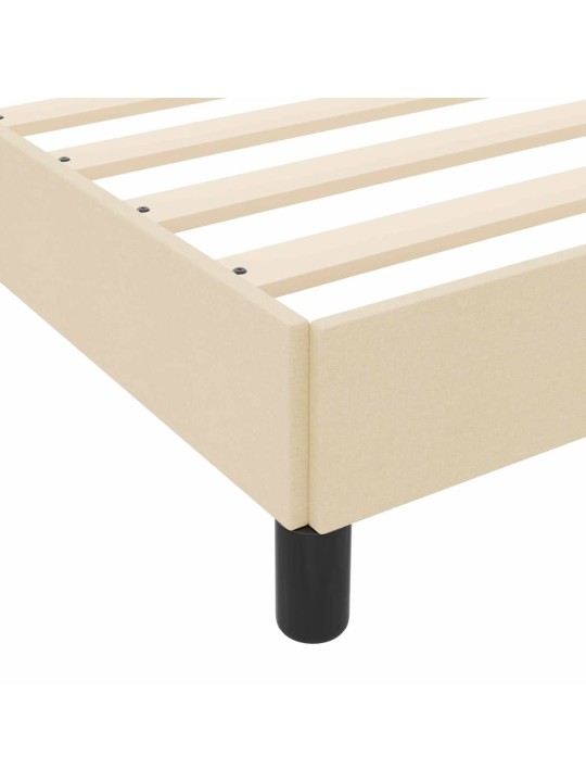 Kastītes atsperu gulta ar matraci krēmkrāsa 80 x 200 cm audums