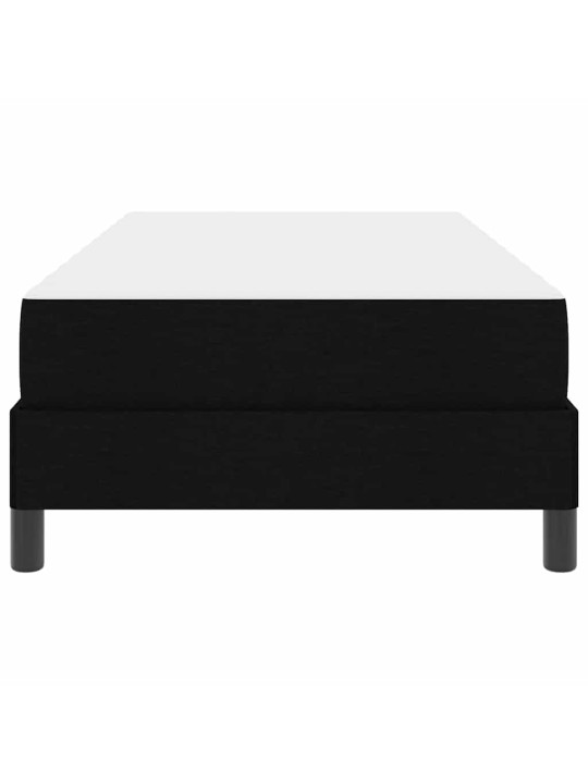 Kontinentālā gulta ar matraci melna 90 x 190 cm audums