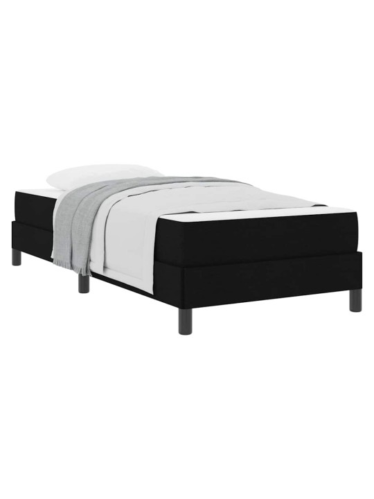 Kontinentālā gulta ar matraci melna 90 x 190 cm audums