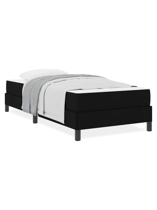 Kontinentālā gulta ar matraci melna 90 x 190 cm audums