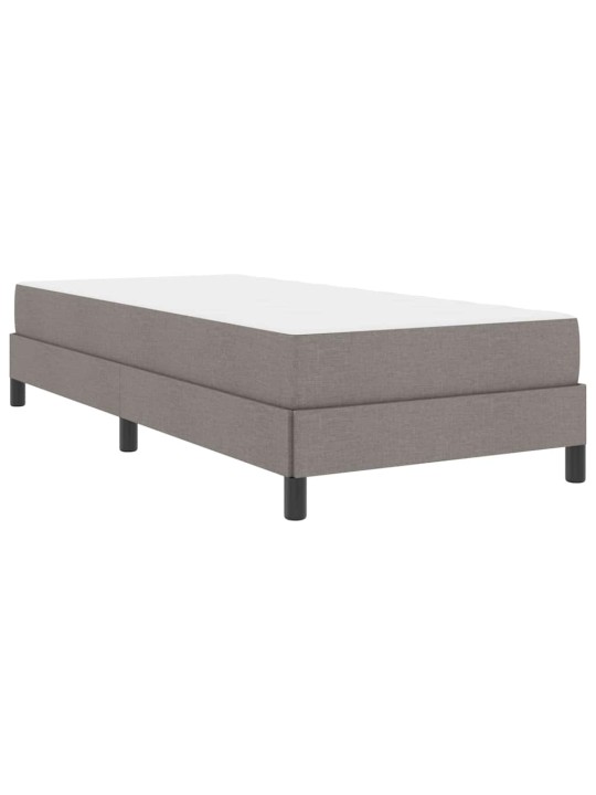 Kastītes atsperu gulta ar matraci pelēkbrūna 90 x 200 cm audums