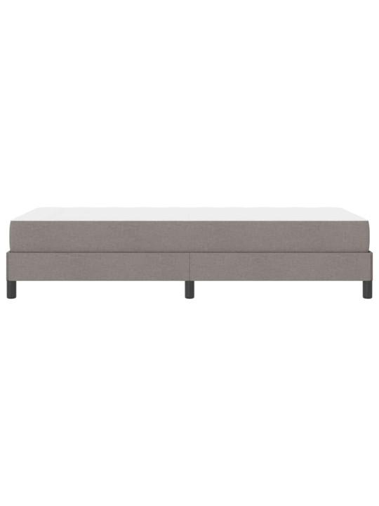 Kastītes atsperu gulta ar matraci pelēkbrūna 90 x 200 cm audums