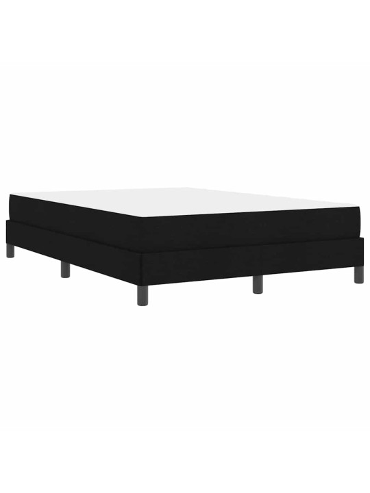 Kastītes atsperu gulta ar matraci melna 140 x 190 cm audums