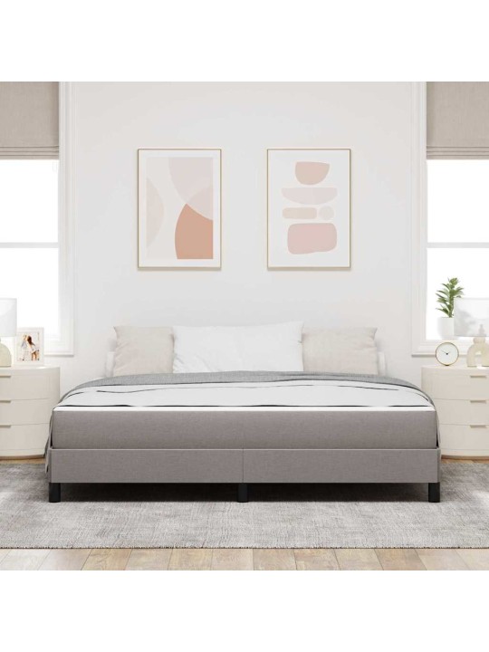 Kastītes atsperu gulta pelēkbrūna 180 x 200 cm audums