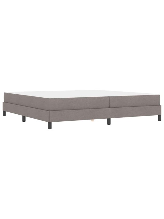 Kastītes atsperu gulta pelēkbrūna 200 x 200 cm audums