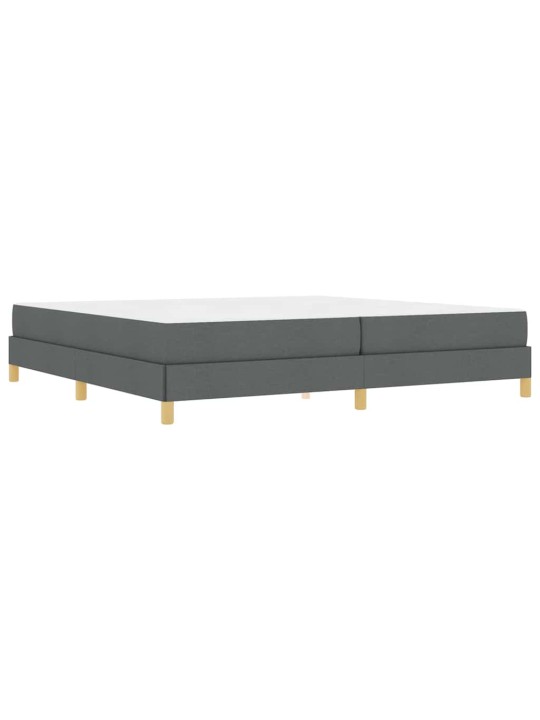 Kastītes atsperu gulta tumši pelēks un brūns 200 x 200 cm