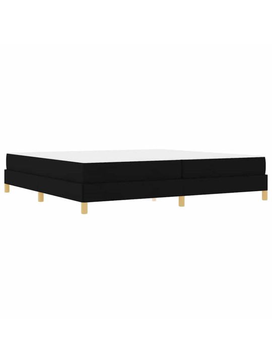 Kastītes atsperu gulta melns un brūns 200 x 200 cm