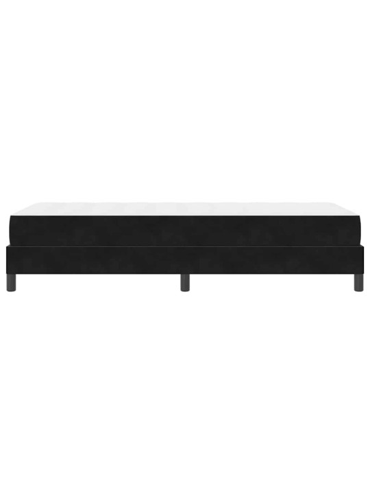 Kontinentālā gulta ar matraci melna 100 x 200 cm samts