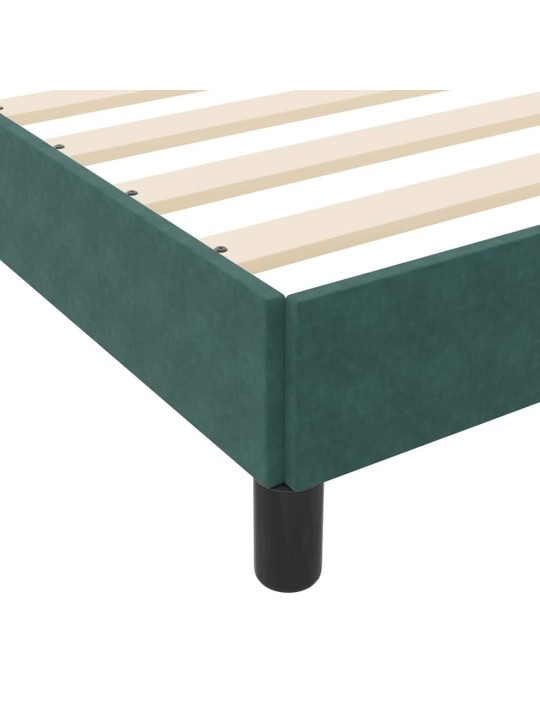 Kontinentālā gulta ar matraci tumši zaļš 120 x 200 cm samts