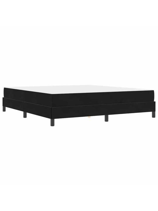 Kontinentālā gulta ar matraci melna 180 x 200 cm samts
