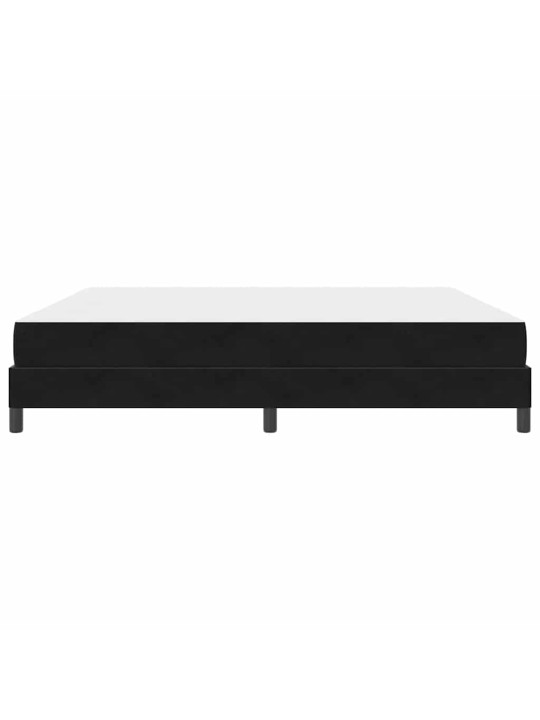 Kontinentālā gulta ar matraci melna 200 x 200 cm samts