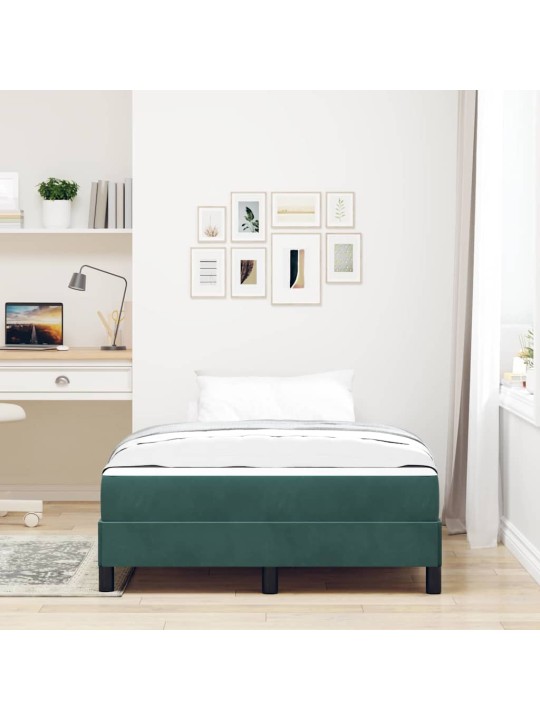 Kontinentālā gulta ar matraci tumši zaļš 120 x 210 cm samts