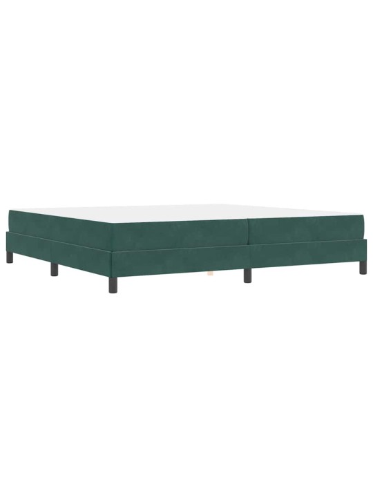Kontinentālā gulta ar matraci tumši zaļš 200 x 210 cm samts